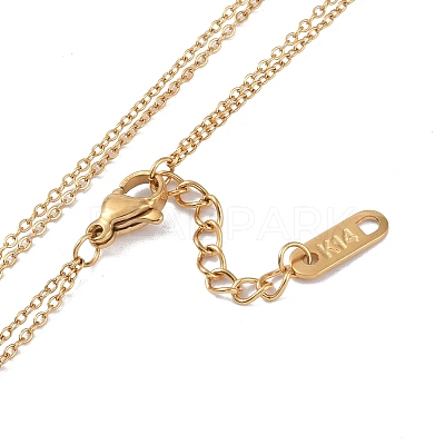 Ion Plating(IP) 304 Stainless Steel Cable Necklaces NJEW-G081-08G-1