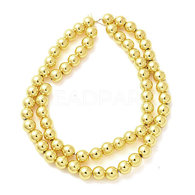 Electroplated Synthetic Magnetic Hematite Beads Strands G-L613-F01-01C-1