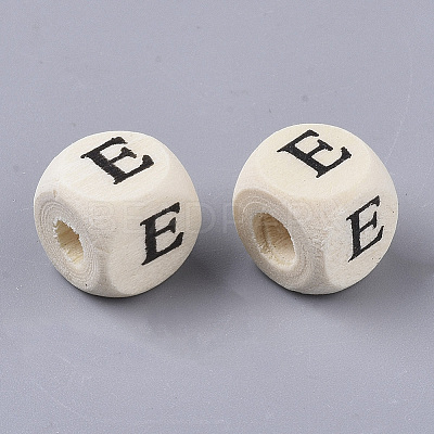 Printed Natural Wood Beads LS-X-WOOD-T026-001E-1