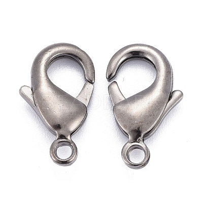 Brass Lobster Claw Clasps X-KK-903-B-NF-1