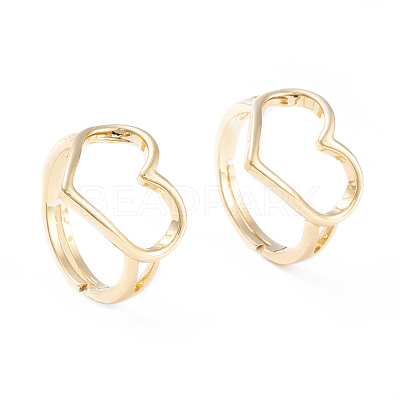 Adjustable Brass Finger Rings RJEW-F102-13G-1