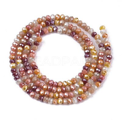 Electroplate Glass Beads Strands X-EGLA-S192-001A-A03-1