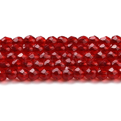Transparent Glass Beads Strands GLAA-H021-04-24-1