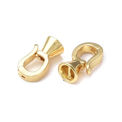 Rack Plating Brass Fold Over Clasps KK-E080-05G-1