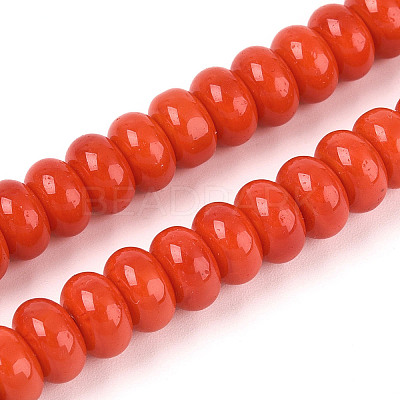 Opaque Spray Painted Glass Beads X-GLAA-ZX008-8mm-18M-1
