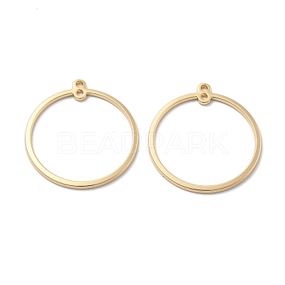 Brass 2-Loop Link Pendants X-KK-V003-08-1