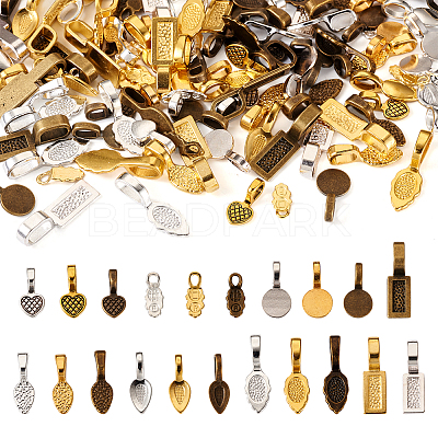 Alloy Glue-on Flat Pad Bails for Pendant Making PALLOY-TA0001-41-1