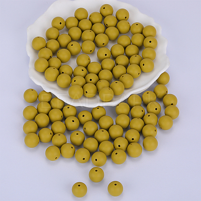 Round Silicone Focal Beads SI-JX0046A-71-1