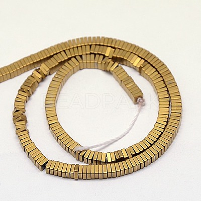 Electroplate Non-magnetic Synthetic Hematite Heishi Beads Strands G-J171B-2x2mm-06-1