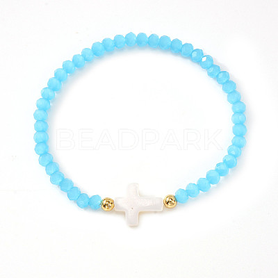 Bohemian Glass Beads Stretch Bracelets KO2121-15-1