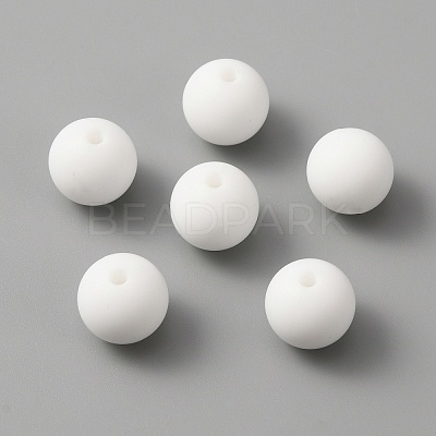 Round Food Grade Eco-Friendly Silicone Beads SIL-WH0012-037B-1
