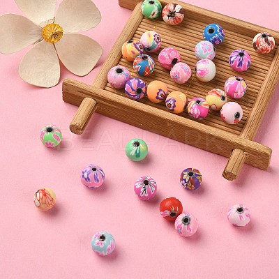 Handmade Polymer Clay Beads CLAY-YW0001-86-1