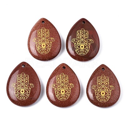 Synthetic Goldstone Pendants G-T122-73J-1
