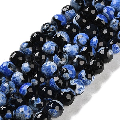 Natural Fire Crackle Agate Beads Strands G-M437-A01-01J-1