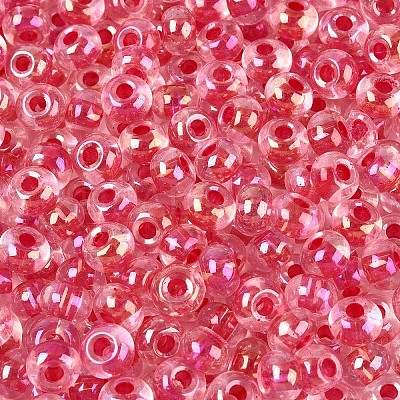 FGB Inside Colours Transparent Glass Seed Beads SEED-T009-01E-1