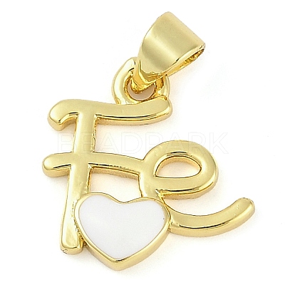 Rack Plating Brass Enamel Pendants KK-P287-49G-1