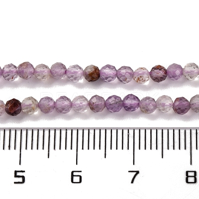 Natural Purple Phantom Quartz Purple Lodolite Quartz Beads Strands G-A235-A01-02-1