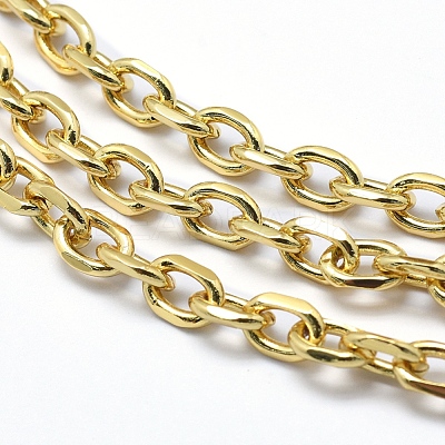 Eco-Friendly Brass Cable Chains KK-P155-53G-NR-1