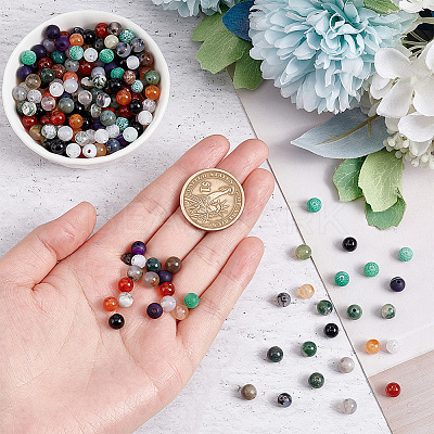 220Pcs 11 Styles Natural Gemstone Beads G-AR0004-95-1