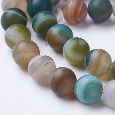 Natural Grade A Striped Agate/Banded Agate Beads Strands G-E478-07-6mm-1