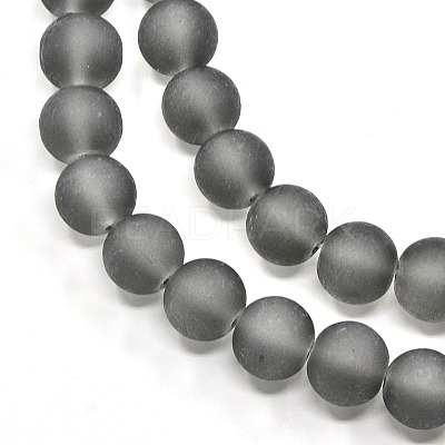 Baking Paint Transparent Glass Bead Strands GLAA-S031-10mm-12-1