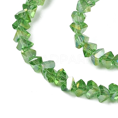 Electroplate Transparent Glass Beads Strands EGLA-P061-04C-AB21-1
