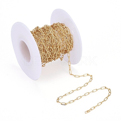 Soldered Brass Paperclip Chains CHC-G005-03G-1