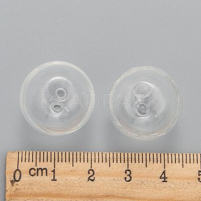 Handmade Two Holes Blown Glass Globe Beads DH017J-1-1