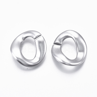 Spray Painted CCB Plastic Linking Rings CCB-R104-05B-03-1