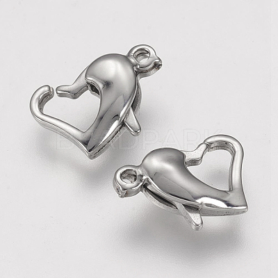 Tarnish Resistant 304 Stainless Steel Lobster Claw Clasps STAS-F109-14P-1