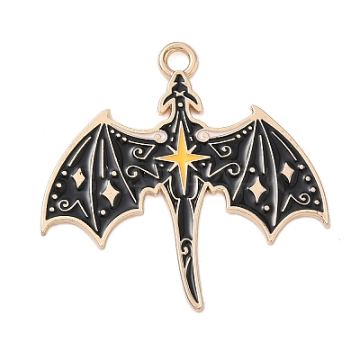 Alloy Enamel Pendants ENAM-P258-05F-G-1