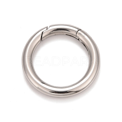 Non-Tarnish 304 Stainless Steel Spring Gate Rings STAS-M296-01P-E-1