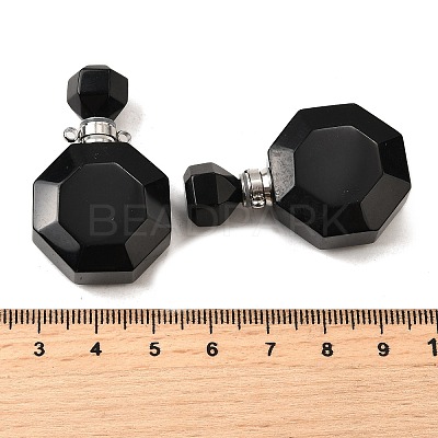 Natural Mixed Stone Perfume Bottle Pendants G-L623-13P-1