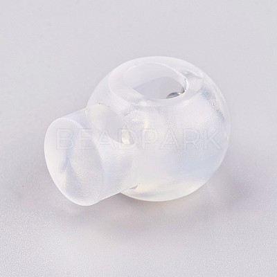 Plastic Iron Spring Cord Locks X-FIND-WH0017-12-1
