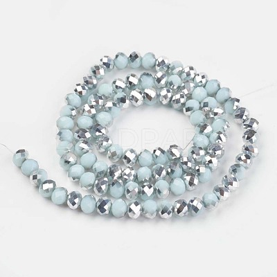 Electroplate Opaque Glass Beads Strands X-EGLA-A034-P4mm-M03-1