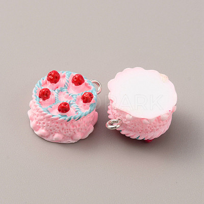 Opaque Resin Pendants RESI-CJC0020-12B-1