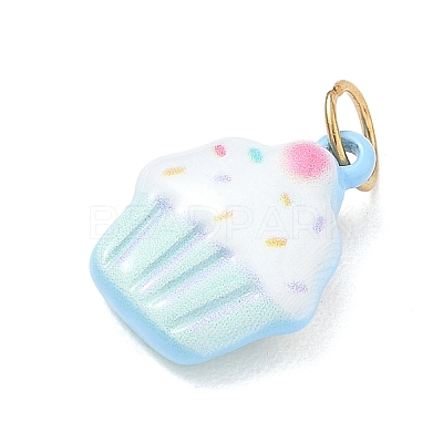304 Stainless Steel Enamel Pendants SA-CBA08A6-06G-1