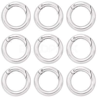 12Pcs Brass Spring Gate Rings KK-SC0008-03P-1