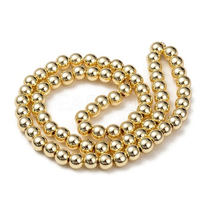Electroplate Non-magnetic Synthetic Hematite Bead Strands X-G-Q466-6mm-01-1