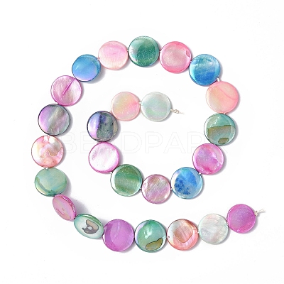 Natural Freshwater Shell Beads Strands X-SHEL-C003-02-1