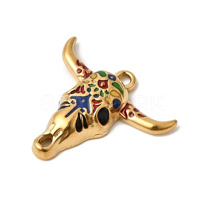 304 Stainless Steel Enamel Pendants X-STAS-G386-01G-02-1