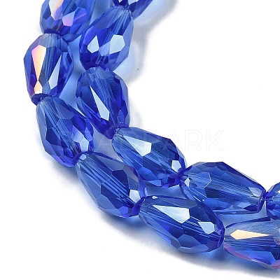 Transparent Electroplate Glass Beads Strands LS-EGLA-N013-T8mm-B11-1