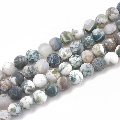 Natural Tree Agate Beads Strands G-T106-038-1