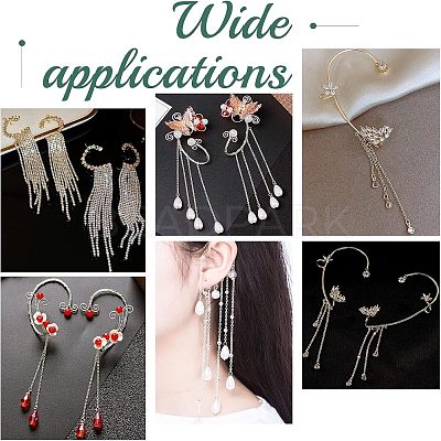 48Pcs 8 Style 316 Stainless Steel Ear Cuff Findings STAS-UN0038-18-1