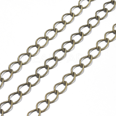 Brass Twisted Chains X-CHC-Q001-5x4mm-AB-1