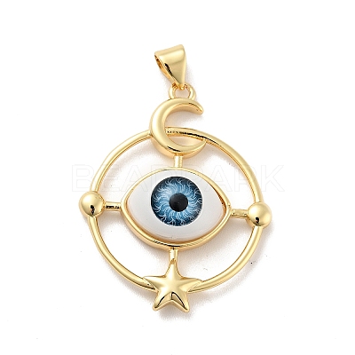 Opaque Resin Pendants KK-G419-09G-05-1