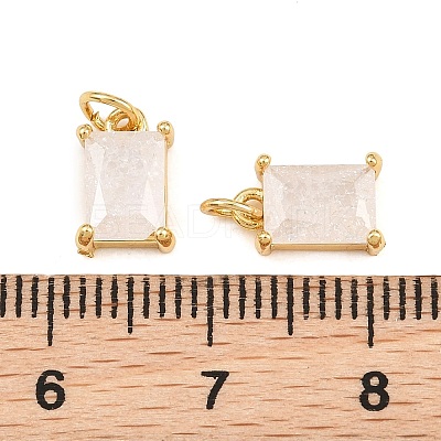 Brass & Glass Pendants KK-Q085-15G-01-1