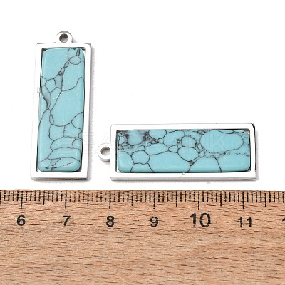 Dyed Synthetic Turquoise Pendants GG-CBA1E47-07P-1