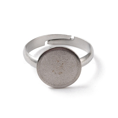Non-Tarnish 304 Stainless Steel Pad Ring Settings STAS-K278-11D-P-1