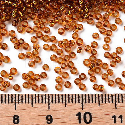 11/0 Silver Lined Grade A Transparent Glass Seed Beads X-SEED-Q007-F54-1